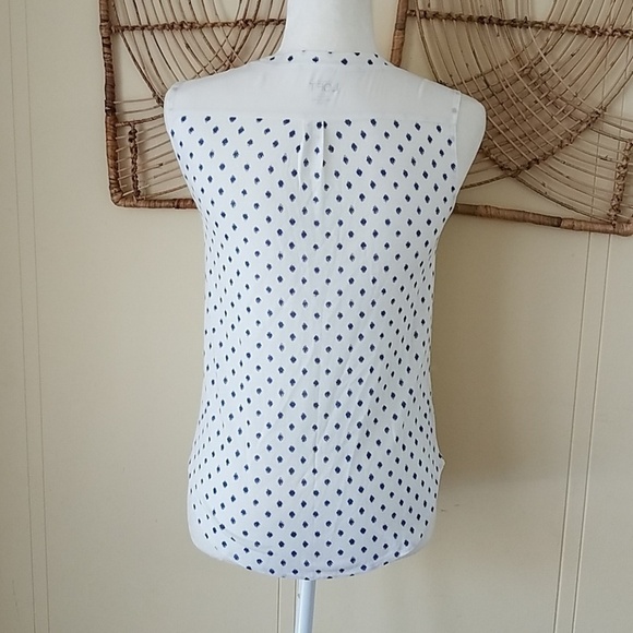 𝅺ann Taylor LOFT XXSP sleeveless blouse rayon - Picture 4 of 7